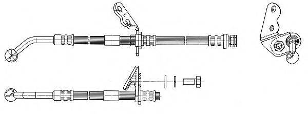 FERODO FHY3216 Гальмівний шланг