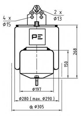 PE AUTOMOTIVE 08431812A Кожух пневматичної ресори