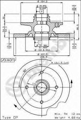 BREMBO 08395710 гальмівний диск