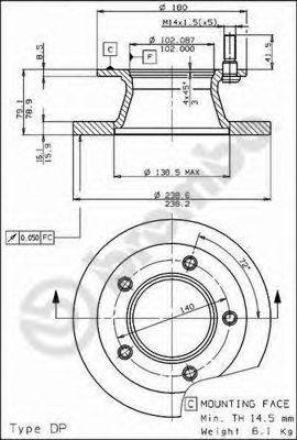 BREMBO 08518110 гальмівний диск