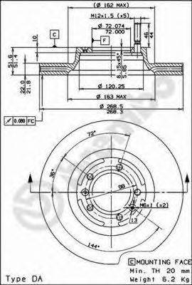 BREMBO 09411510 гальмівний диск