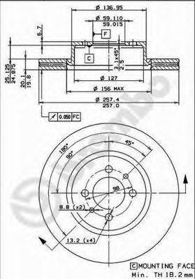 BREMBO 09476810 гальмівний диск