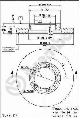 BREMBO 09672410 гальмівний диск