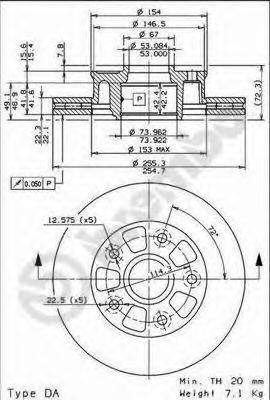 BREMBO 09685110 гальмівний диск