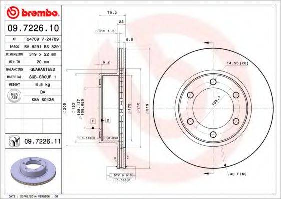 BREMBO 09722610 гальмівний диск