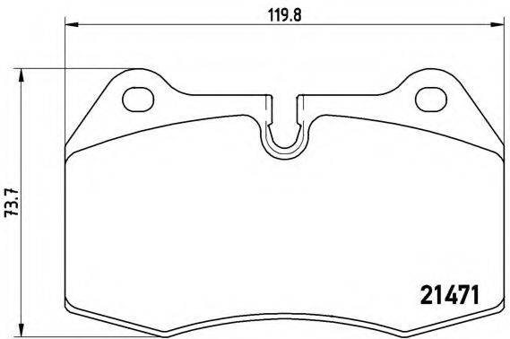 BREMBO P06018 Комплект гальмівних колодок, дискове гальмо