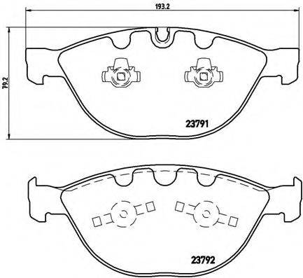 BREMBO P06047 Комплект гальмівних колодок, дискове гальмо