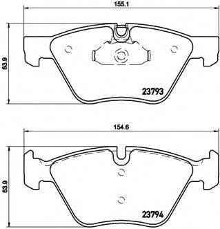 BREMBO P06057 Комплект гальмівних колодок, дискове гальмо