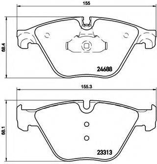 BREMBO P06074 Комплект гальмівних колодок, дискове гальмо