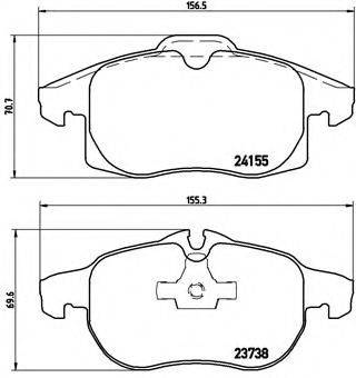 BREMBO P10011 Комплект гальмівних колодок, дискове гальмо