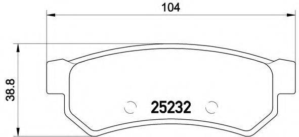 BREMBO P10053 Комплект гальмівних колодок, дискове гальмо