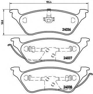 BREMBO P11014 Комплект гальмівних колодок, дискове гальмо