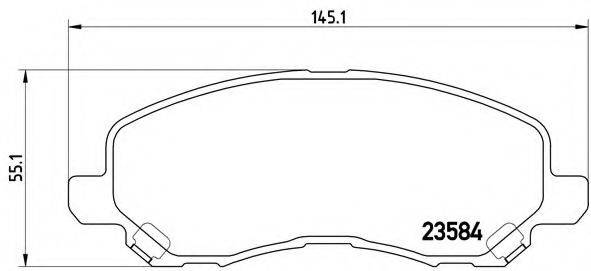 BREMBO P11026 Комплект гальмівних колодок, дискове гальмо