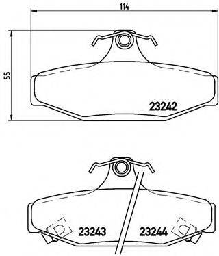 BREMBO P15004 Комплект гальмівних колодок, дискове гальмо