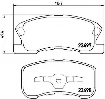 BREMBO P16008 Комплект гальмівних колодок, дискове гальмо