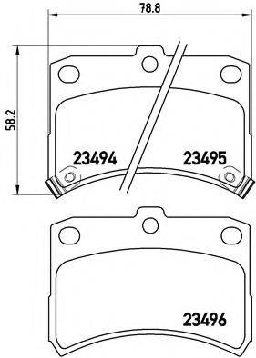 BREMBO P16009 Комплект гальмівних колодок, дискове гальмо