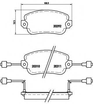 BREMBO P23007 Комплект гальмівних колодок, дискове гальмо