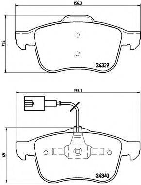 BREMBO P23103 Комплект гальмівних колодок, дискове гальмо