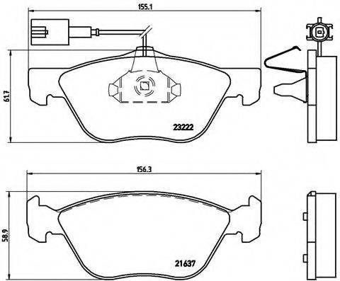 BREMBO P23116 Комплект гальмівних колодок, дискове гальмо