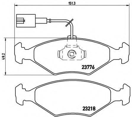 BREMBO P23122 Комплект гальмівних колодок, дискове гальмо