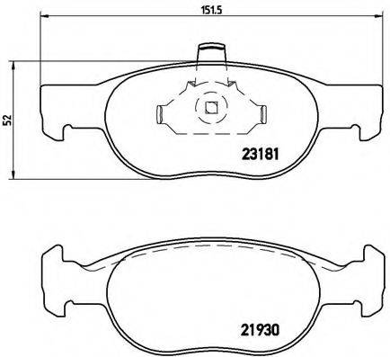 BREMBO P23125 Комплект гальмівних колодок, дискове гальмо