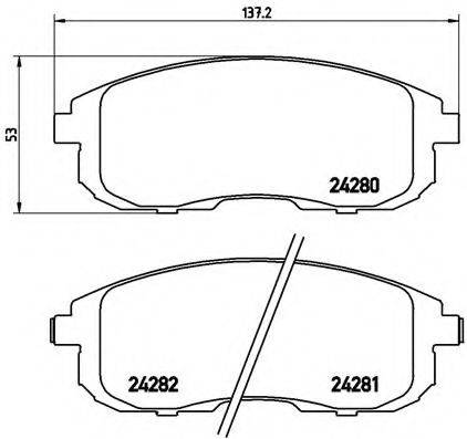 BREMBO P23126 Комплект гальмівних колодок, дискове гальмо