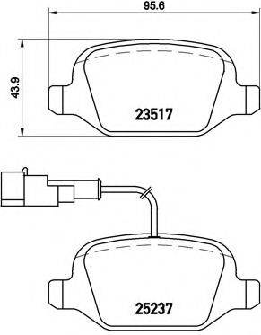 BREMBO P23131 Комплект гальмівних колодок, дискове гальмо