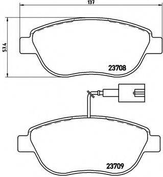 BREMBO P23137 Комплект гальмівних колодок, дискове гальмо