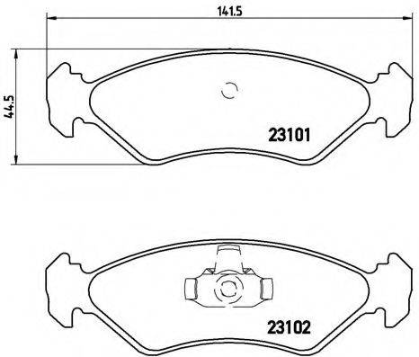 BREMBO P24044 Комплект гальмівних колодок, дискове гальмо