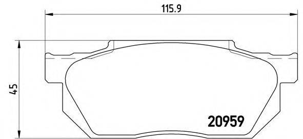 BREMBO P28006 Комплект гальмівних колодок, дискове гальмо