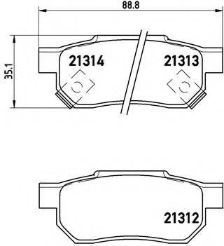 BREMBO P28017 Комплект гальмівних колодок, дискове гальмо