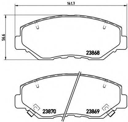 BREMBO P28035 Комплект гальмівних колодок, дискове гальмо