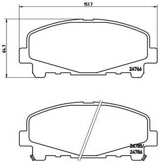 BREMBO P28043 Комплект гальмівних колодок, дискове гальмо