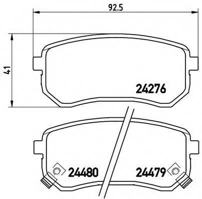 BREMBO P30033 Комплект гальмівних колодок, дискове гальмо