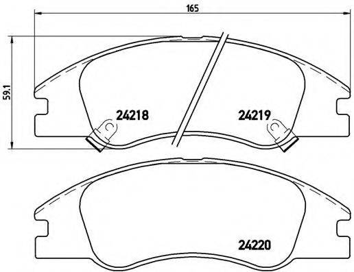 BREMBO P30042 Комплект гальмівних колодок, дискове гальмо