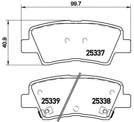 BREMBO P30067 Комплект гальмівних колодок, дискове гальмо