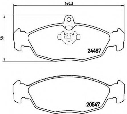 BREMBO P36017 Комплект гальмівних колодок, дискове гальмо