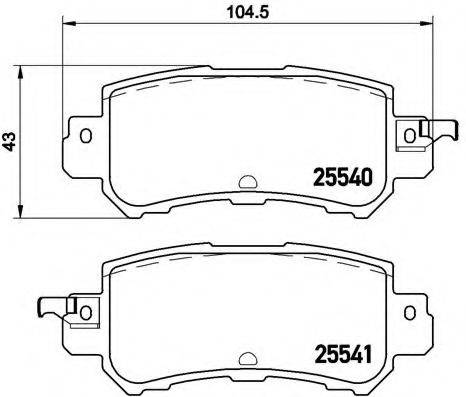 BREMBO P49047 Комплект гальмівних колодок, дискове гальмо