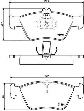 BREMBO P50023 Комплект гальмівних колодок, дискове гальмо