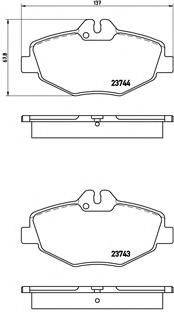 BREMBO P50049 Комплект гальмівних колодок, дискове гальмо