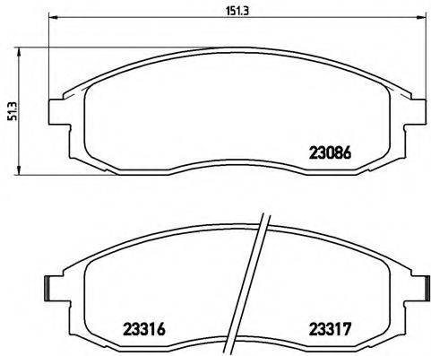 BREMBO P54032 Комплект гальмівних колодок, дискове гальмо