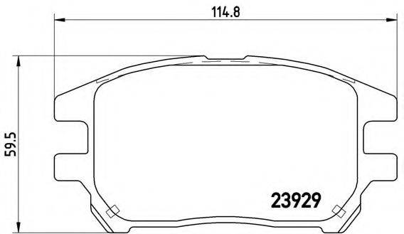 BREMBO P56050 Комплект гальмівних колодок, дискове гальмо