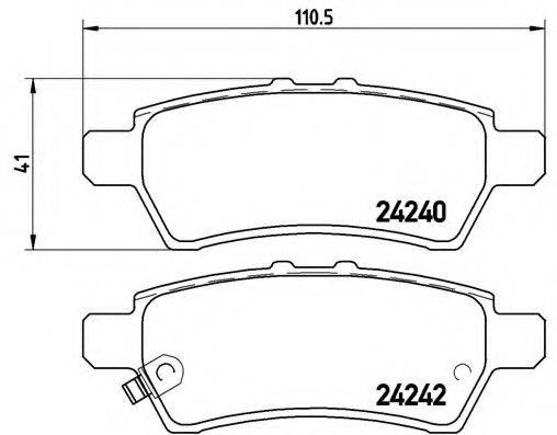 BREMBO P56060 Комплект гальмівних колодок, дискове гальмо