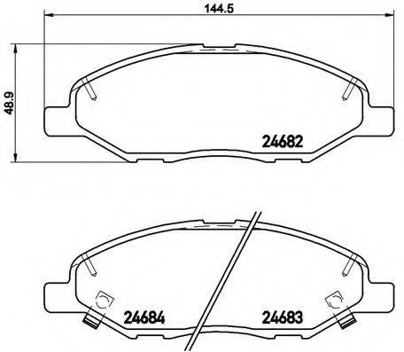 BREMBO P56088 Комплект гальмівних колодок, дискове гальмо