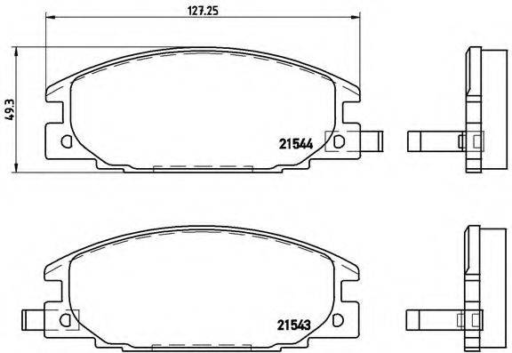 BREMBO P59015 Комплект гальмівних колодок, дискове гальмо