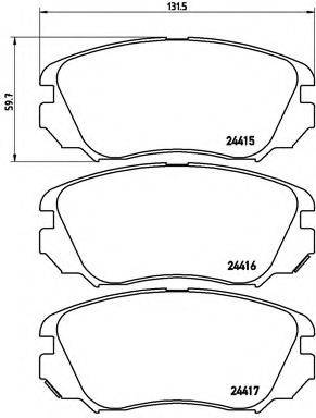 BREMBO P59054 Комплект гальмівних колодок, дискове гальмо