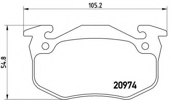 BREMBO P61032 Комплект гальмівних колодок, дискове гальмо