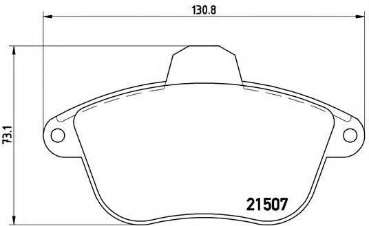 BREMBO P61048 Комплект гальмівних колодок, дискове гальмо