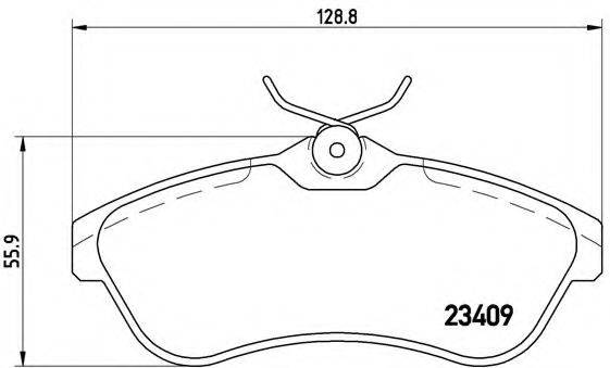 BREMBO P61075 Комплект гальмівних колодок, дискове гальмо