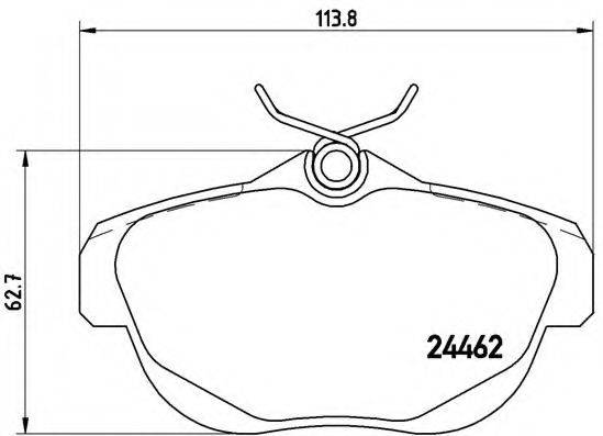 BREMBO P61087 Комплект гальмівних колодок, дискове гальмо